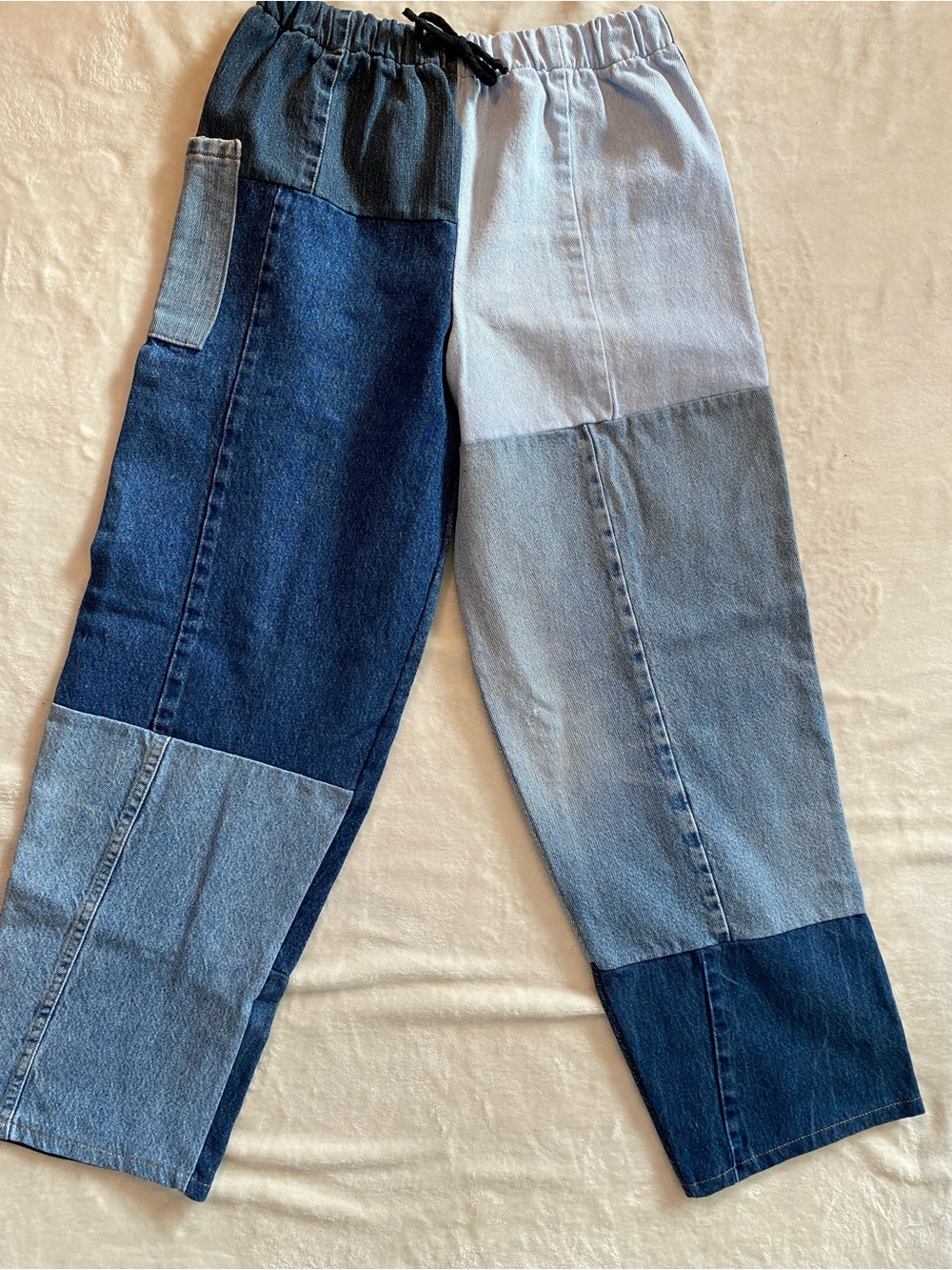 Upcycled patchwork boyfriend jeans - women’s size M